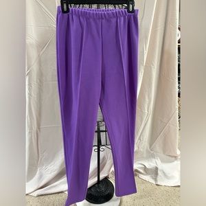 Pants Beverley of California size 10 purple elastic waist stretch pants